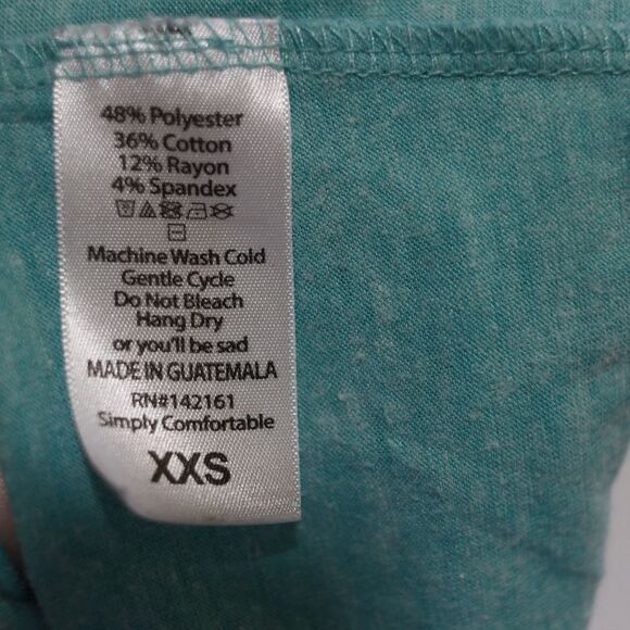 LuLaRoe Irma Blue High-Low Top XXS Lightweight Comfy Layered Casual Print - Picture 7 of 8